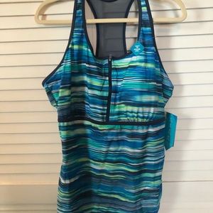 NWT Free country tankini 2X multicolor